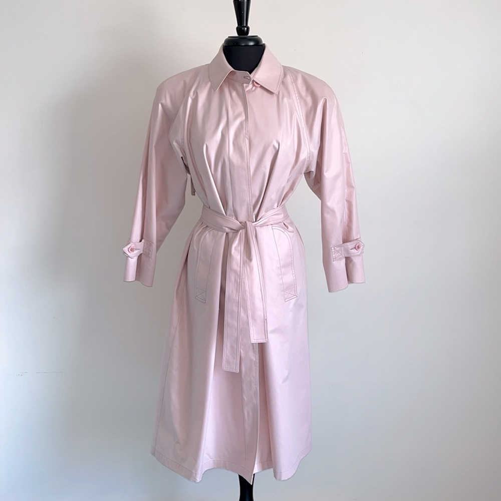Vintage London Fog Pink Trench Coat - Picture 2 of 11